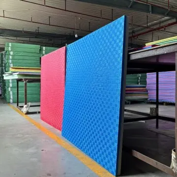 1m x1m Interlocking EVA Foam Mat, 1-4cm Thick Five Stripes Non Slip Martial Arts Taekwondo Gym Puzzle Mat