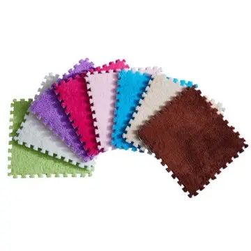 EVA foam pad manufacturer - Multi-color design stitched plush carpet pad - Soft floor mat for the bedside of the bedroom