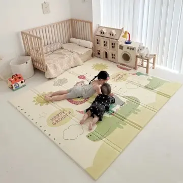 Factory Price Kids Soft Crawling Floor Mat XPE Foam Folding Play Mat With Handle Bag