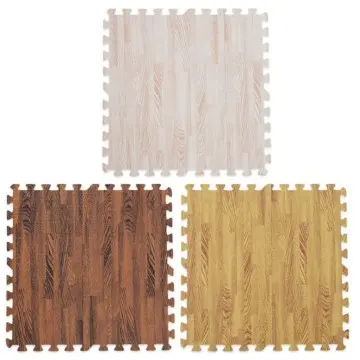 Wholesale 60x60cm Wood Grain Printed EVA Foam Baby Play Mat Exercise Soft Toy Sports Toy Floor Interlocking Mats for Picnic