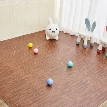 Household wooden texture foam bedroom floor mat, washable jigsaw puzzle-style mat, interlocking wooden texture foam pad