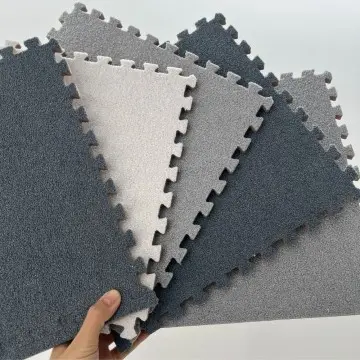 Newly Launched Bestseller 30*30cm Plush Puzzle Bath Mat Easy to Clean DIY Interlocking Floor Tiles