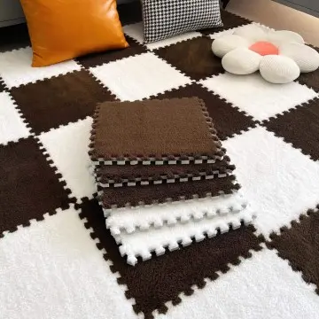 Custom High Quality 30x30cm Soft Plush Kids Playing Mat Soft Puzzle Mats Baby Carpet Play Mat