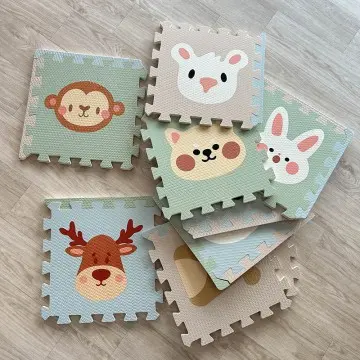 9 Pieces/Set Animal EVA Foam Puzzle Mat for Baby